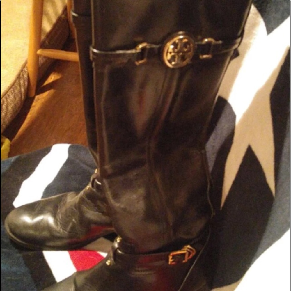 Tory Burch Black Ridding Boots size 7